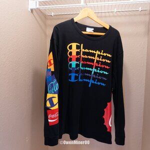 Champion Coca-Cola Limited Edition Collab Long Sleeve T-Shirt Black XL